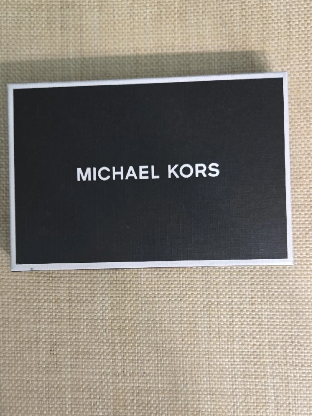 $99 Retail Michael Kors Black Logo Card Holder and Keyring Gift Set